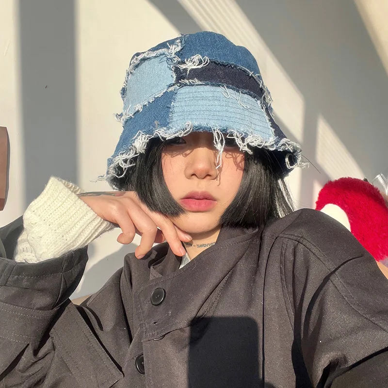 Japanese Retro Design Hat for Men Burr Patchwork Denim Bucket Hats Outdoor Sunshade Plain Face Thin Basin Caps for Women Tide
Japanese Retro Design Hat for Men Burr Patchwork Denim Bucket Hats Outdoor Sunshade Plain Face Thin Basin Caps for Women Tide