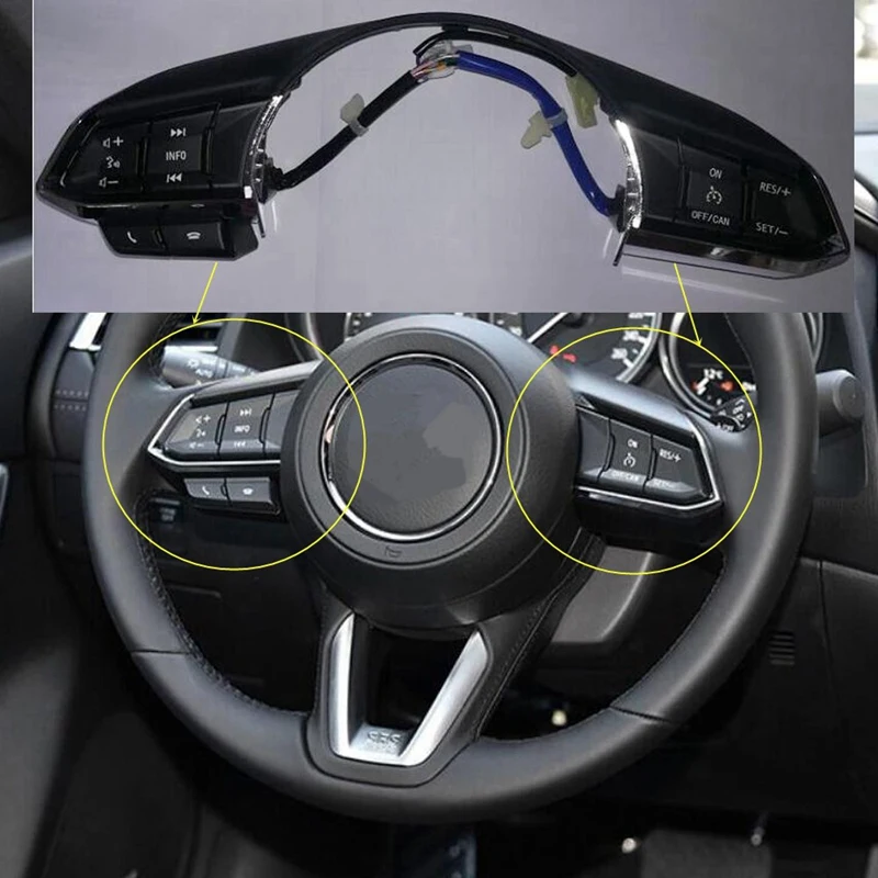 Переключатель рулевого колеса, кнопка управления громкостью аудио, Bluetooth, круиз-контролем для Mazda 3 6 Axela Atenza Cx5 Cx-4
Переключатель рулевого колеса, кнопка управления громкостью аудио, Bluetooth, круиз-контролем для Mazda 3 6 Axela Atenza Cx5 Cx-4