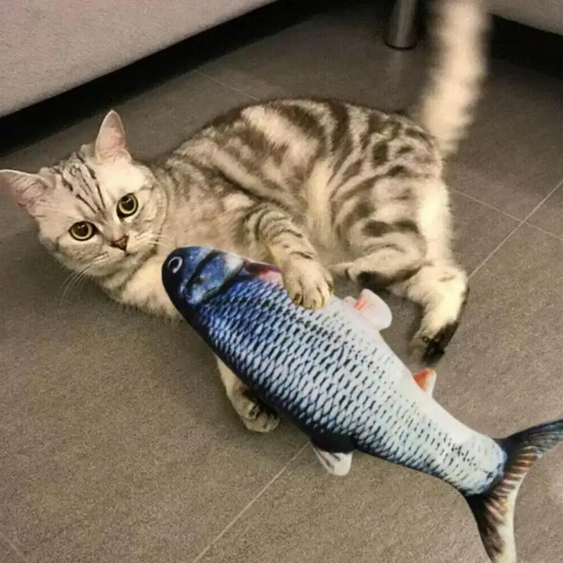 Electric Moving Cat Kicker with Catnip Pouch Floppy Wiggle Fish for Small Dogs Motion Kitten Toy Interactive Cat Exercise Toys 
Electric Moving Cat Kicker with Catnip Pouch Floppy Wiggle Fish for Small Dogs Motion Kitten Toy Interactive Cat Exercise Toys