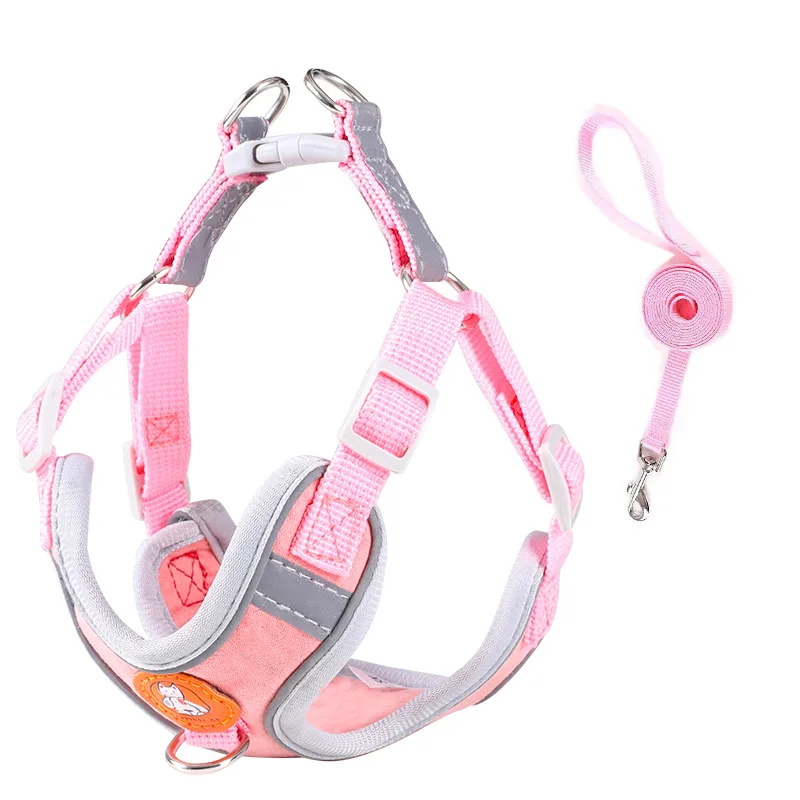 5 Color Dog chest and back universal reflective suede go out to walk the dog artifact chest strap rope pet traction rope
5 Color Dog chest and back universal reflective suede go out to walk the dog artifact chest strap rope pet traction rope
