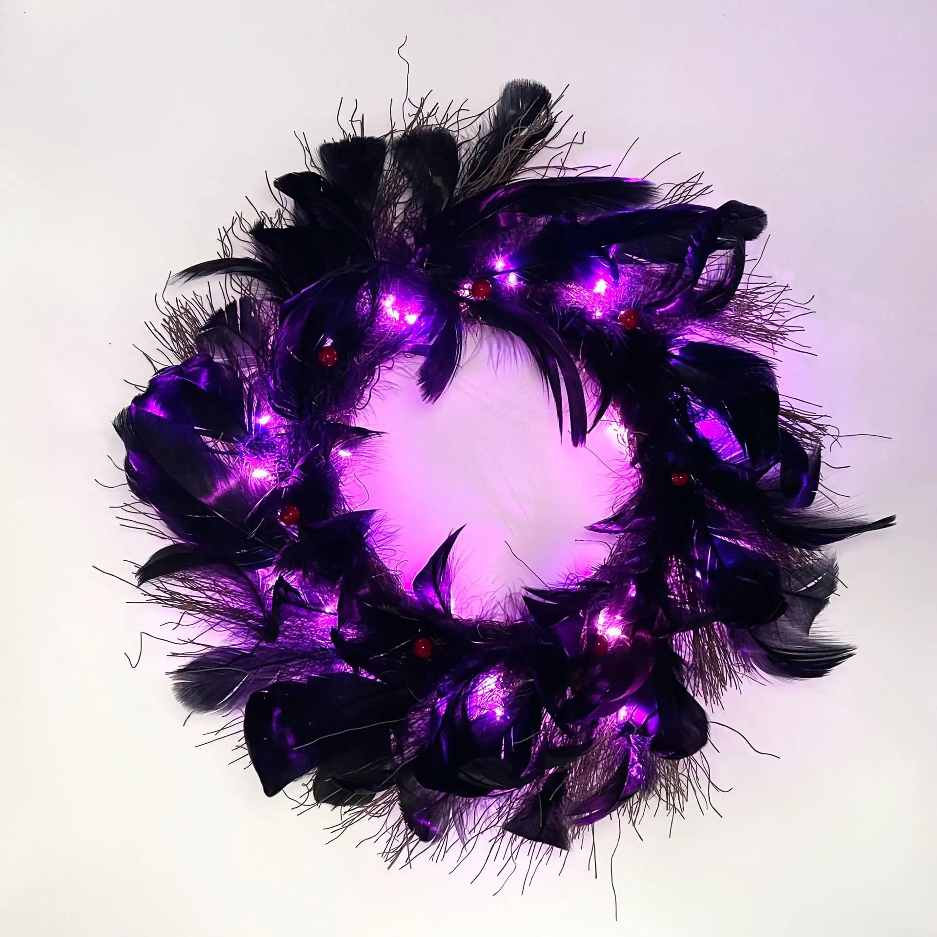 Halloween Black Crow Black Feather Garland Glowable Ghost Festival Garland Decoration Venue Decoration Props
Halloween Black Crow Black Feather Garland Glowable Ghost Festival Garland Decoration Venue Decoration Props