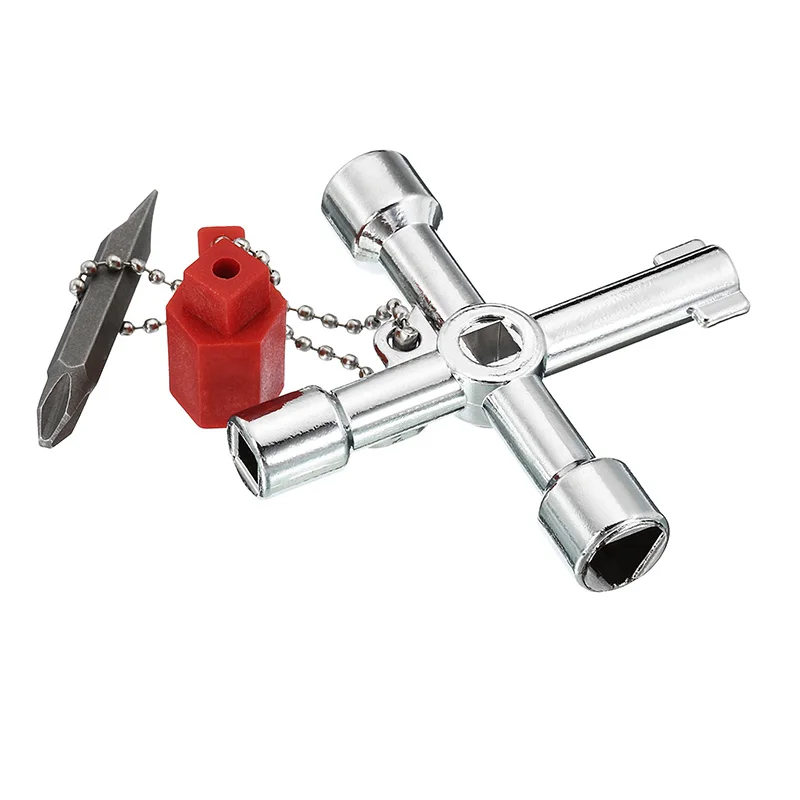 1pc Key Wrench 4 Ways Universal Square Triangle Wrench Tool for Gas Electric Cupboard Box Cabinet Bleed Radiators Socket Wrench
1pc Key Wrench 4 Ways Universal Square Triangle Wrench Tool for Gas Electric Cupboard Box Cabinet Bleed Radiators Socket Wrench