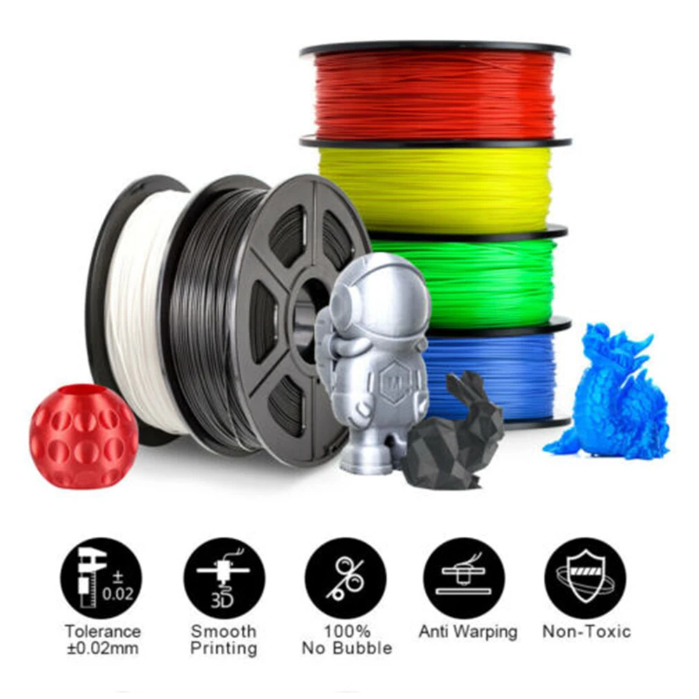 

3D Printer Filament PLA 1KG/Roll 1.75MM PLA 2.2lb Harmless Materials For Creality Printer And 3D Pen Ender3 Ender-3 S1 Pro