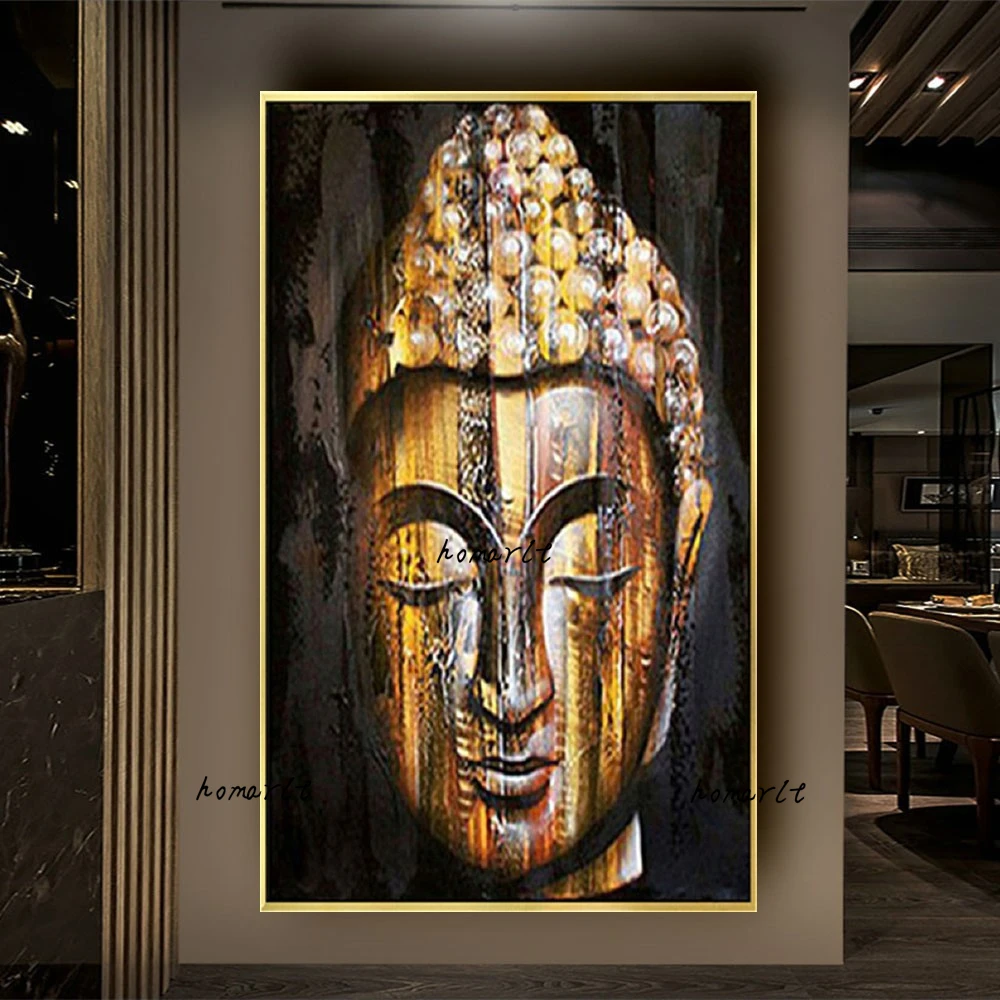 Hand Painted Oil Painting Wood Color Buddha Statue Wall Art Gold Canvas Pictures Retro Buddhism Wall Art Mural For Living Room
Hand Painted Oil Painting Wood Color Buddha Statue Wall Art Gold Canvas Pictures Retro Buddhism Wall Art Mural For Living Room