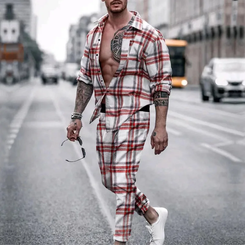 New spring and autumn men's buttoned long-sleeved casual suit men's loose shirt same color trousers suit M-3XL
New spring and autumn men's buttoned long-sleeved casual suit men's loose shirt same color trousers suit M-3XL