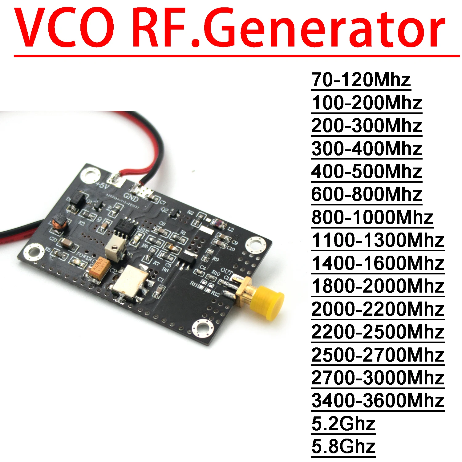 VCO RF Генератор 433-5.8 ГГц 
VCO RF Генератор 433-5.8 ГГц