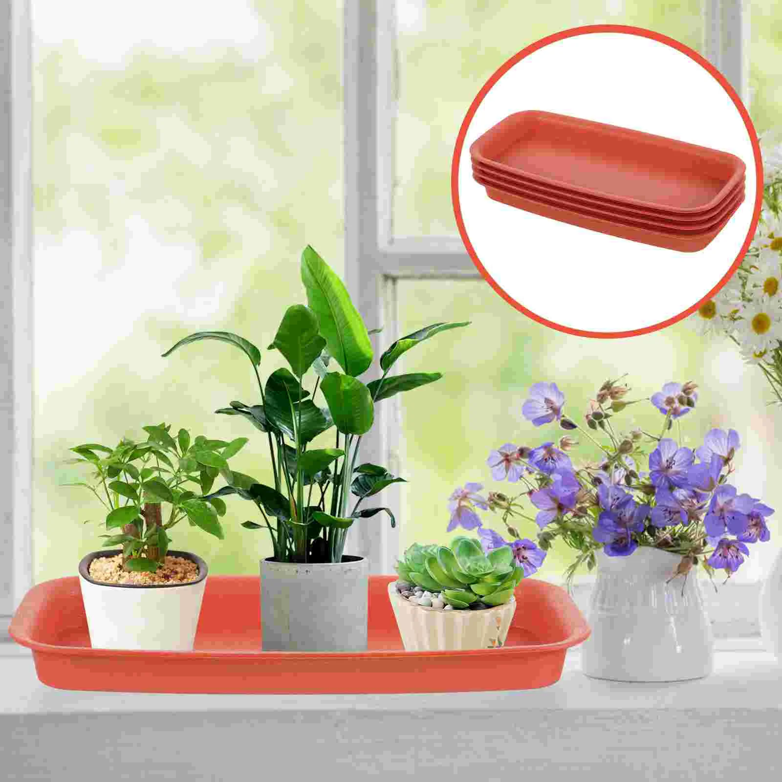 4Pcs Plastic Planter tray Flowerpot Dip Tray Balcony Planter Saucer Rectangular Planter Tray
4Pcs Plastic Planter tray Flowerpot Dip Tray Balcony Planter Saucer Rectangular Planter Tray