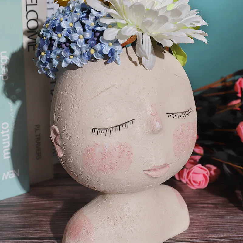 Creative Art Human Face Head Sculpture Figurine Flower Pot Succulent Potted Garden Decorative Nordic Tabletop Resin Ornaments
Creative Art Human Face Head Sculpture Figurine Flower Pot Succulent Potted Garden Decorative Nordic Tabletop Resin Ornaments