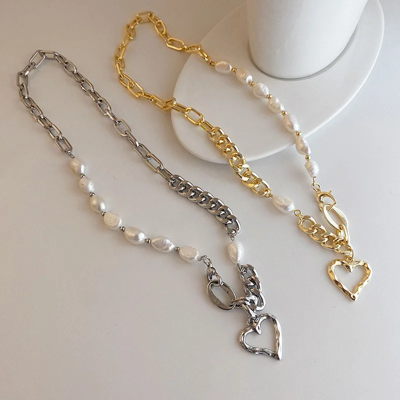 Minar Vintage Irregular Freshwater Pearl Necklace for Women Hollow Love Heart Pendant Chokers Necklaces Wedding Accessories
Minar Vintage Irregular Freshwater Pearl Necklace for Women Hollow Love Heart Pendant Chokers Necklaces Wedding Accessories