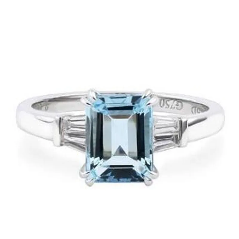 Milangirl Ladies Women's Light Blue Square Cubic Zircon Crystal Rhinestone Female Ring for Party Wedding Engagement Jewelry
Milangirl Ladies Women's Light Blue Square Cubic Zircon Crystal Rhinestone Female Ring for Party Wedding Engagement Jewelry