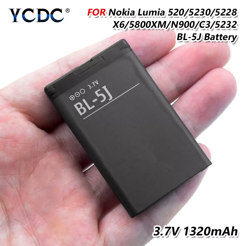 New in 1320mah BL-5J Replacement Battery For Nokia Lumia 520 530 525 X1-01 C3 5230 5233 5235 5800XM X6 Battery BL5J BL-5J
New in 1320mah BL-5J Replacement Battery For Nokia Lumia 520 530 525 X1-01 C3 5230 5233 5235 5800XM X6 Battery BL5J BL-5J