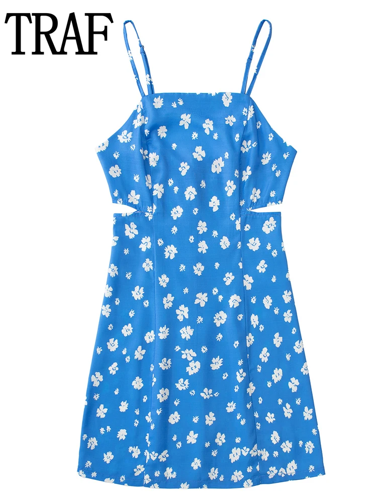 TRAF Blue Slip Dress Woman 2022 Cut Out Floral Dress Backless Summer Short Dresses Women Sexy Off Shoulder Beach Female Dress
TRAF Blue Slip Dress Woman 2022 Cut Out Floral Dress Backless Summer Short Dresses Women Sexy Off Shoulder Beach Female Dress
