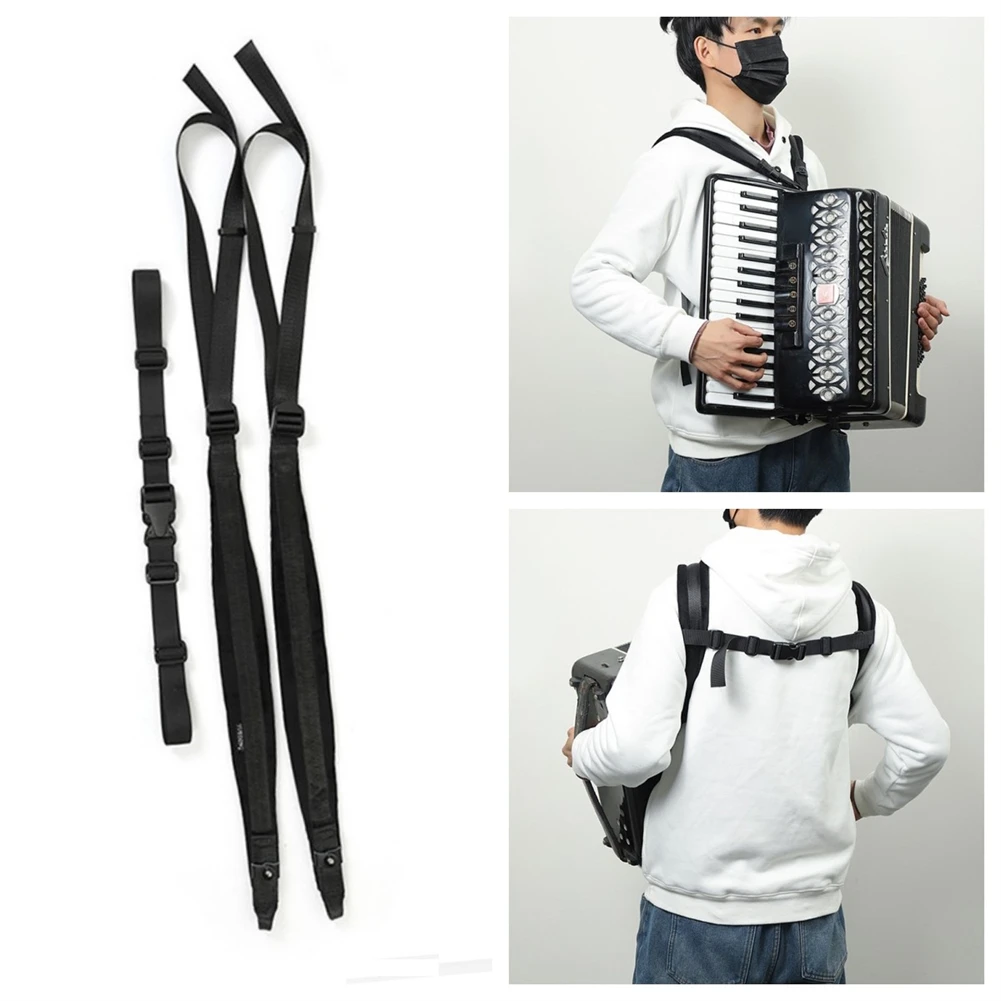 Adjustable Nylon Accordion Shoulder Strap With Soft High Performance Sponge For 8-120 Bass Accordions 1 Pair Black
Adjustable Nylon Accordion Shoulder Strap With Soft High Performance Sponge For 8-120 Bass Accordions 1 Pair Black