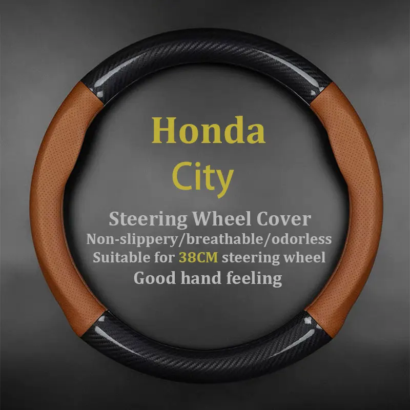 Чехол на руль для Honda City, чехол из натуральной кожи, тонкий, 38 см, из углеродного волокна, для автомобильного рулевого колеса
Чехол на руль для Honda City, чехол из натуральной кожи, тонкий, 38 см, из углеродного волокна, для автомобильного рулевого колеса