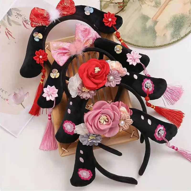 Chinese Ancient Royal Court Headdress Vintage Hanfu Cheongsam Headband Cute Hair Hoop for Girls Kids Hair Accessories
Chinese Ancient Royal Court Headdress Vintage Hanfu Cheongsam Headband Cute Hair Hoop for Girls Kids Hair Accessories