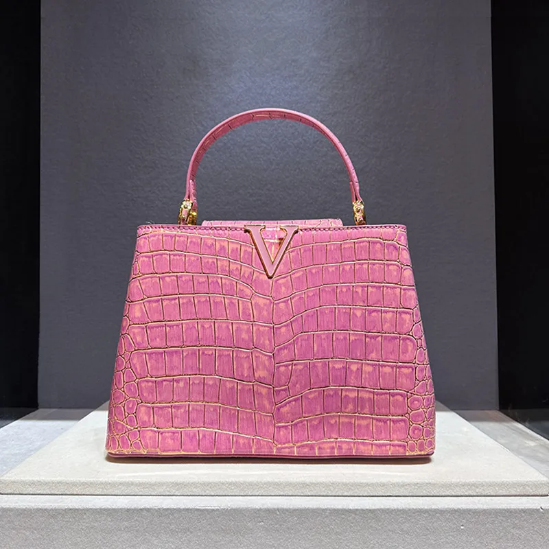 Luxury Fashion Leather Women's Handbags Lady Shell Bag Shoulder Messenger Bag Original Crocodile Pattern Leather Top Handle Bags
Luxury Fashion Leather Women's Handbags Lady Shell Bag Shoulder Messenger Bag Original Crocodile Pattern Leather Top Handle Bags