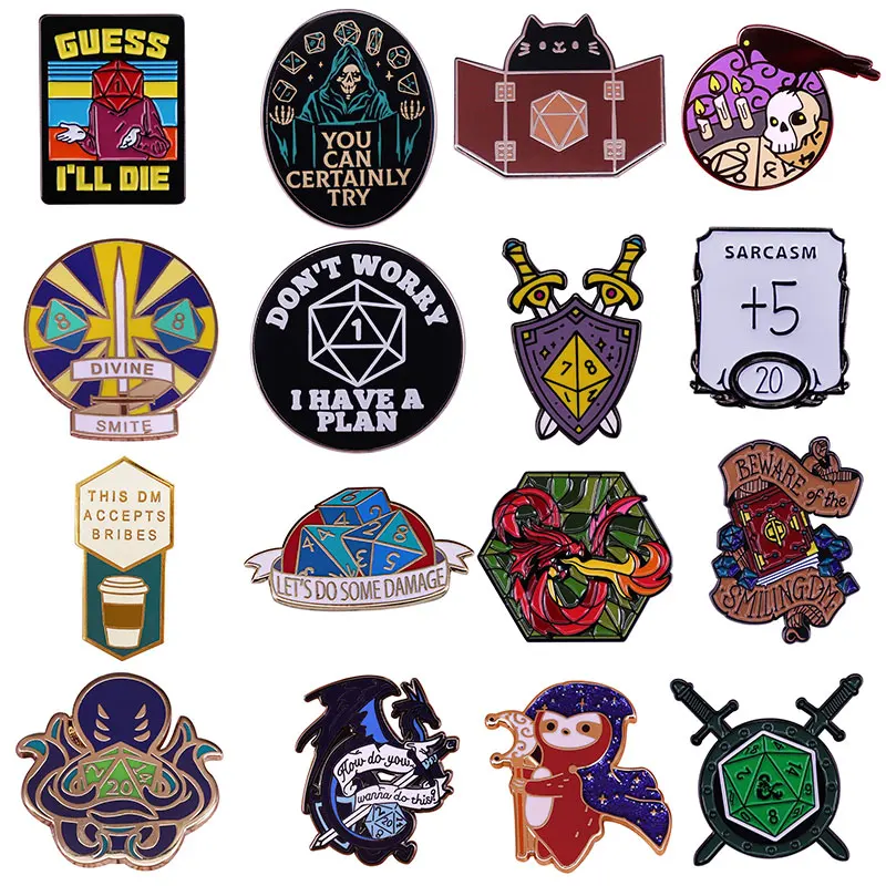 Gaems Dragons-Dungeons Craps Enamel Pin Craps D20 Lapel Pin for Clothes Brooches on Backpack Briefcase Badge Jewelry Decoration
Gaems Dragons-Dungeons Craps Enamel Pin Craps D20 Lapel Pin for Clothes Brooches on Backpack Briefcase Badge Jewelry Decoration