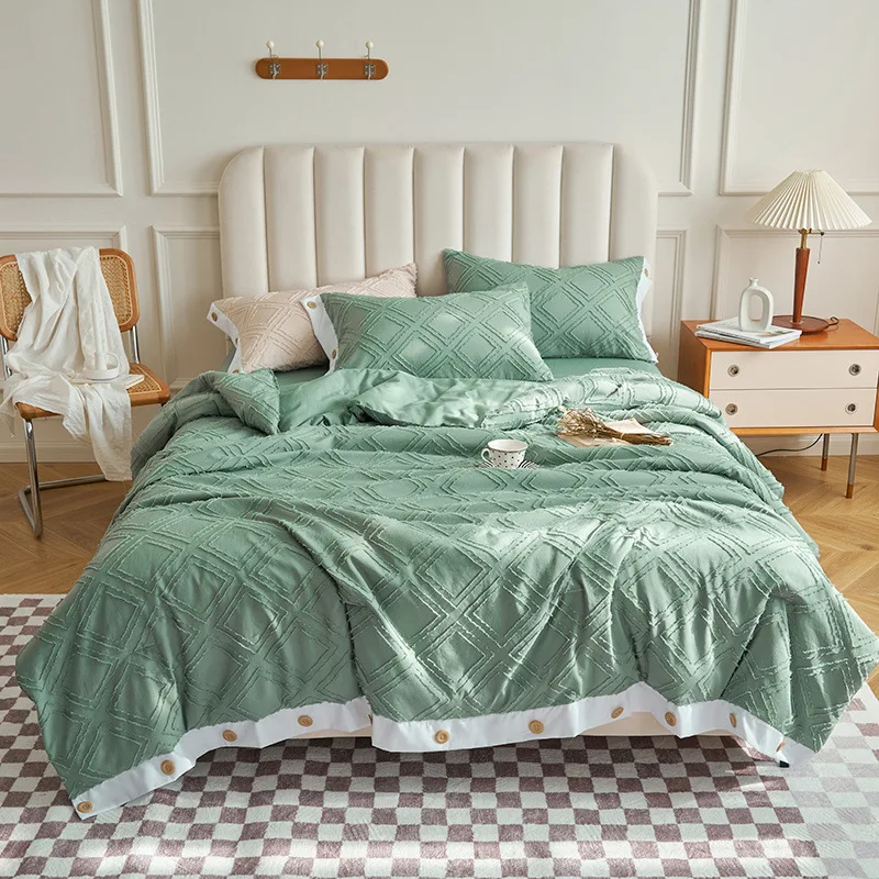Summer Green Blanket for Bed Quilt Queen King Size Single Double White Pink Gray Sring Autumn Quilts Bedding Set
Summer Green Blanket for Bed Quilt Queen King Size Single Double White Pink Gray Sring Autumn Quilts Bedding Set