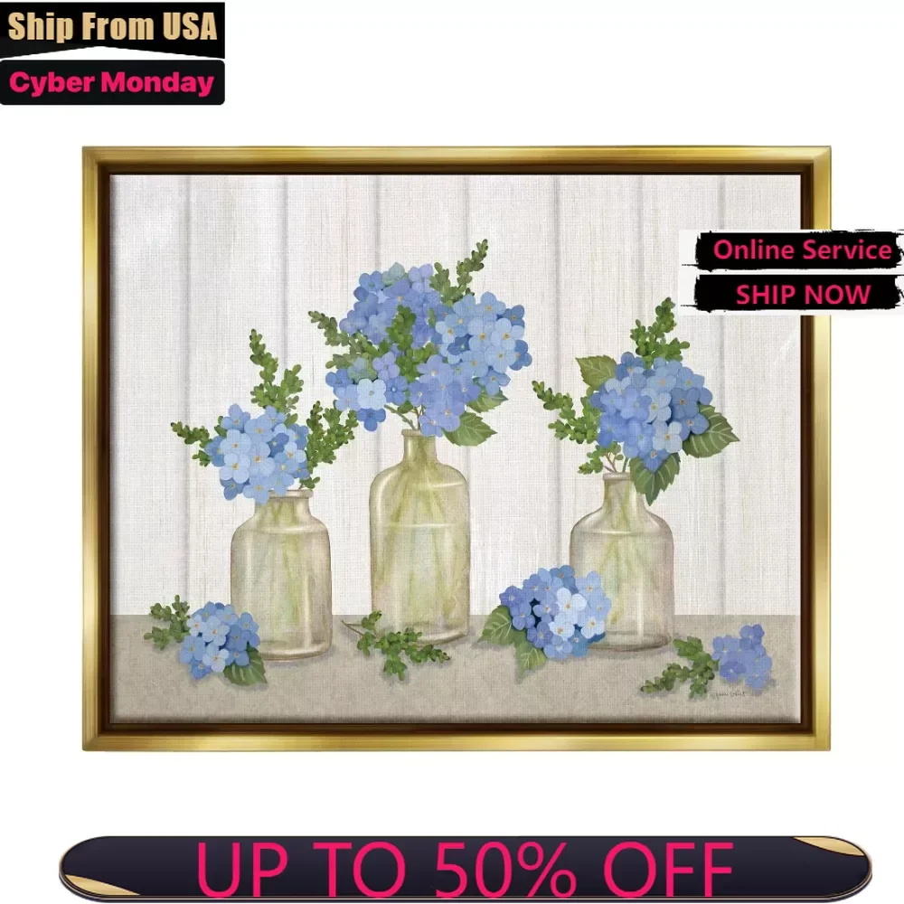 Canvas Painting Industries Blue Geranium Flower Vases Graphic Art Metallic Gold Floating Framed Canvas Print Wall Art Home Decor
Canvas Painting Industries Blue Geranium Flower Vases Graphic Art Metallic Gold Floating Framed Canvas Print Wall Art Home Decor