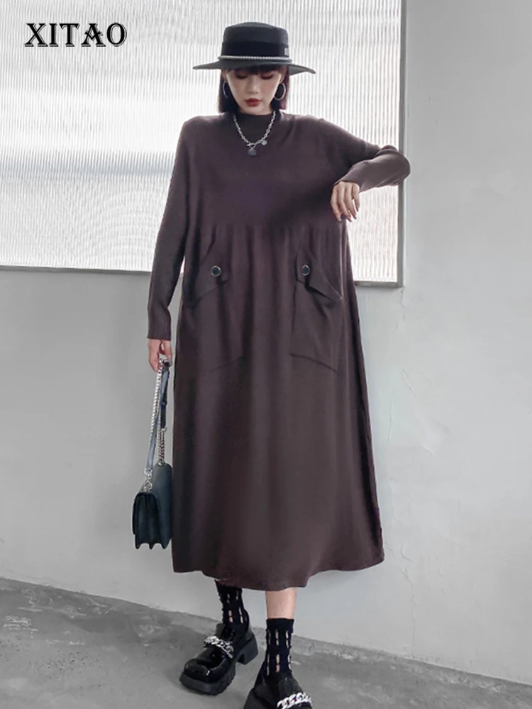 XITAO Casual Solid Knit Dress Women Korea Personality Fashion Loose Stand Collar Full Sleeve Dress 2022 Autumn New WLD10020
XITAO Casual Solid Knit Dress Women Korea Personality Fashion Loose Stand Collar Full Sleeve Dress 2022 Autumn New WLD10020