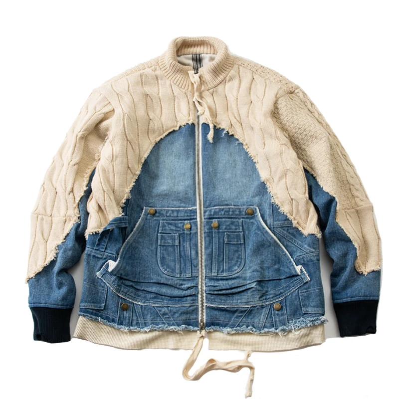 GL Style Heavy Craft Stand Collar Fried Dough Twist Wool Denim Patchwork Cotton Jacket Men's Autumn American Casual Loose Coat
GL Style Heavy Craft Stand Collar Fried Dough Twist Wool Denim Patchwork Cotton Jacket Men's Autumn American Casual Loose Coat