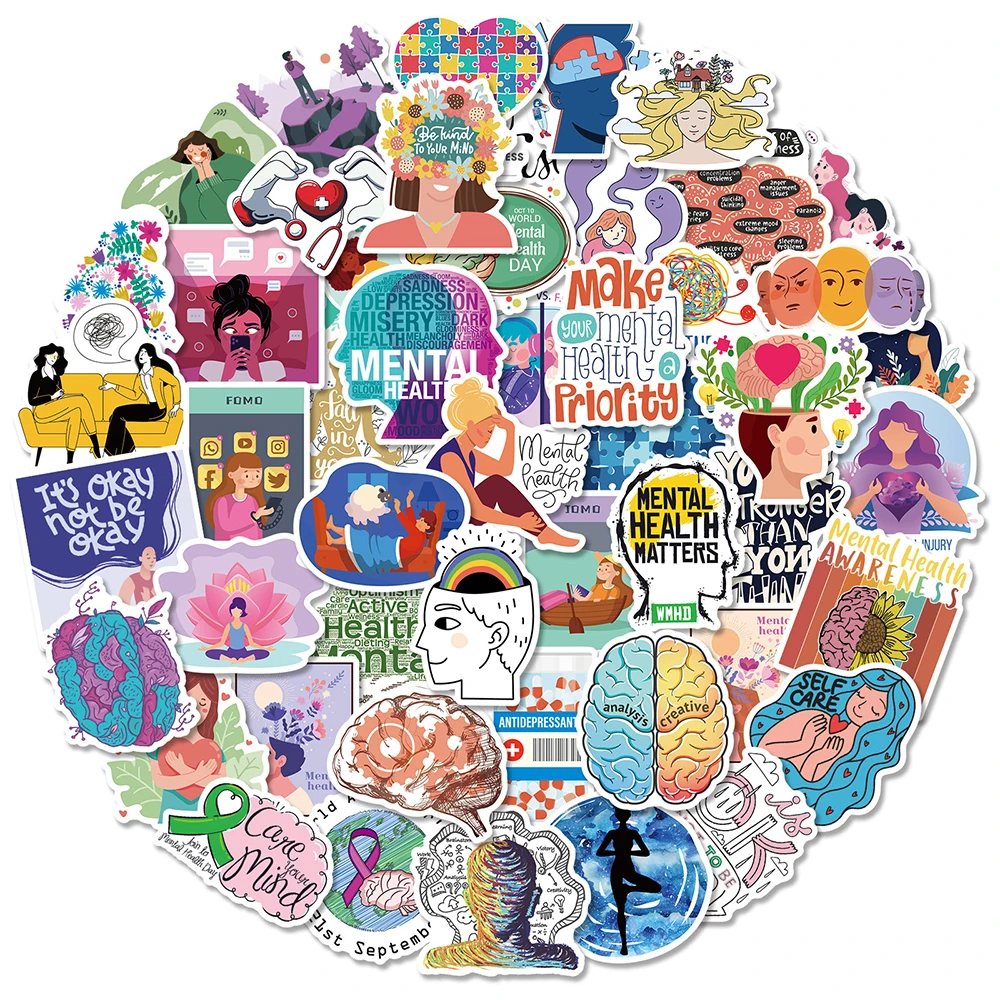 10/30/50/100pcs Mental Health Cartoon Stickers DIY Laptop Phone Skateboard Scrapbook Guitar Luggage Car Waterproof Sticker Decal
10/30/50/100pcs Mental Health Cartoon Stickers DIY Laptop Phone Skateboard Scrapbook Guitar Luggage Car Waterproof Sticker Decal