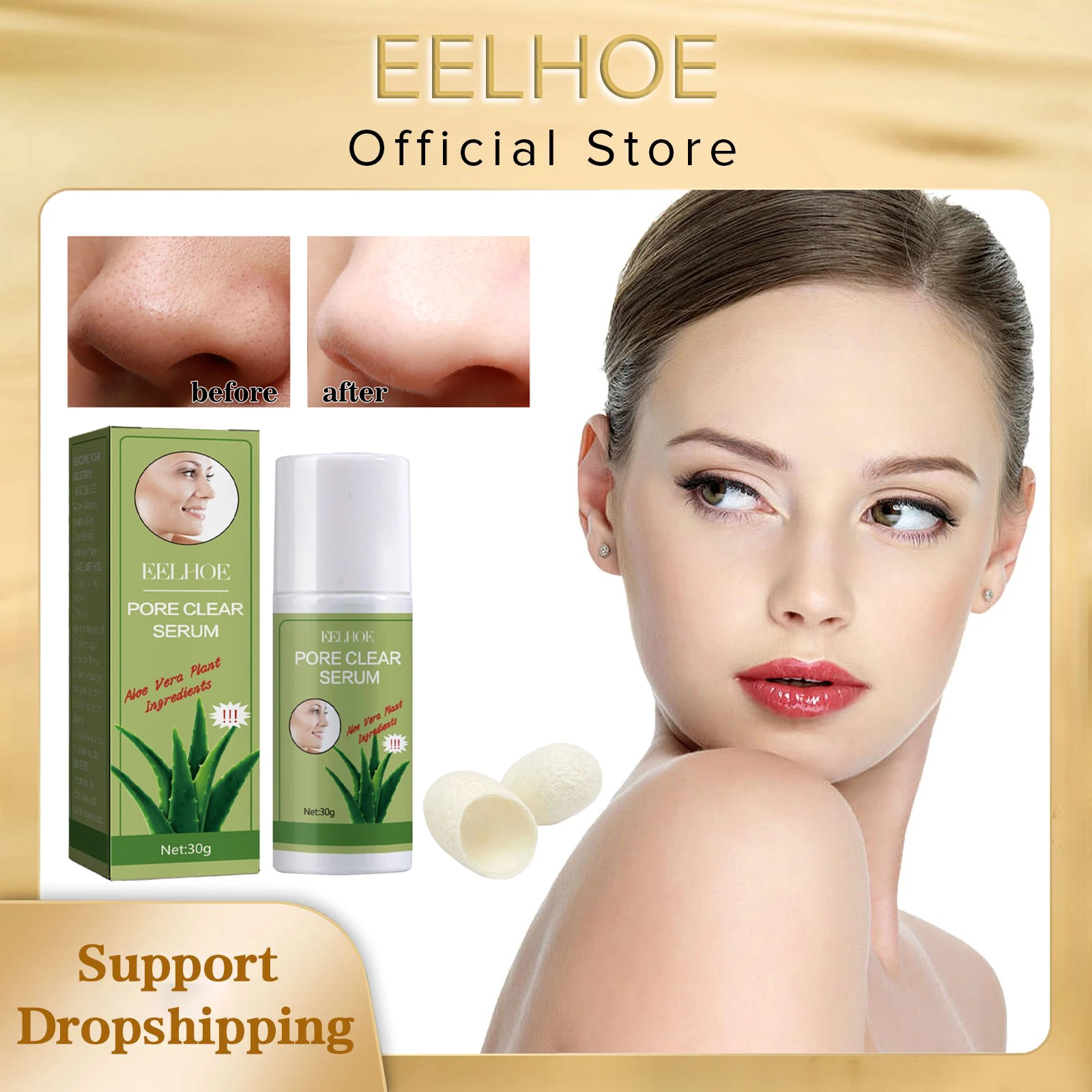 Pore Shrinking Serum Blackheads Acne Removal Nourishing Smooth Pores Oil Control Regenerative Gentle Cleansing Moisture Essence
Pore Shrinking Serum Blackheads Acne Removal Nourishing Smooth Pores Oil Control Regenerative Gentle Cleansing Moisture Essence