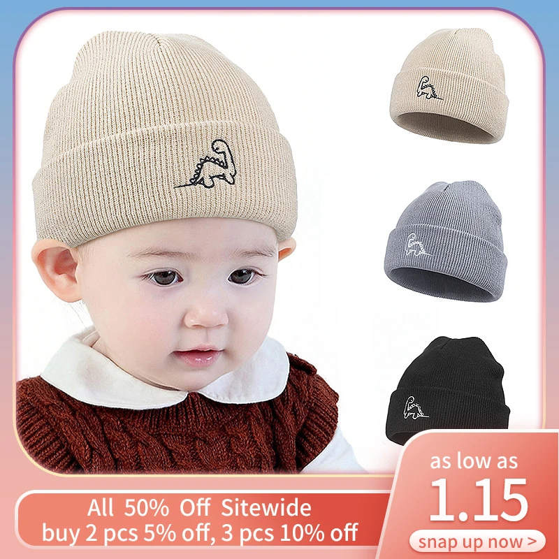 Dnosaur Embroidery Baby Beanies Autumn Winter Warm Woolen Knitted Hat Solid Color Toddler Crochet Bonnet Infant Earmuffs Cap
Dnosaur Embroidery Baby Beanies Autumn Winter Warm Woolen Knitted Hat Solid Color Toddler Crochet Bonnet Infant Earmuffs Cap