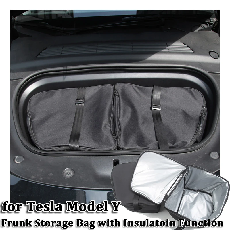 

Frunk Luggage Storage Bags For Tesla Model Y Cooler Organizer Bag Insulated Waterproof Zipper Travel Storage Box Accessories