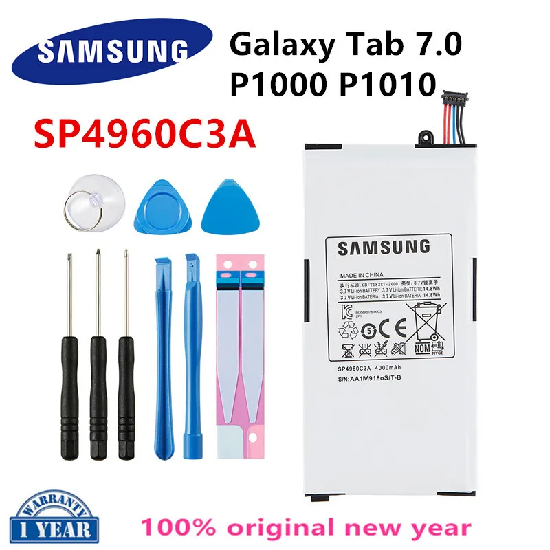 SAMSUNG original SP4960C3A 4000mA Tablet Replacement Battery For Samsung Galaxy Tab 7.0 7" P1000 P1010 GT-P1000 GT-P1010 +Tools
SAMSUNG original SP4960C3A 4000mA Tablet Replacement Battery For Samsung Galaxy Tab 7.0 7" P1000 P1010 GT-P1000 GT-P1010 +Tools