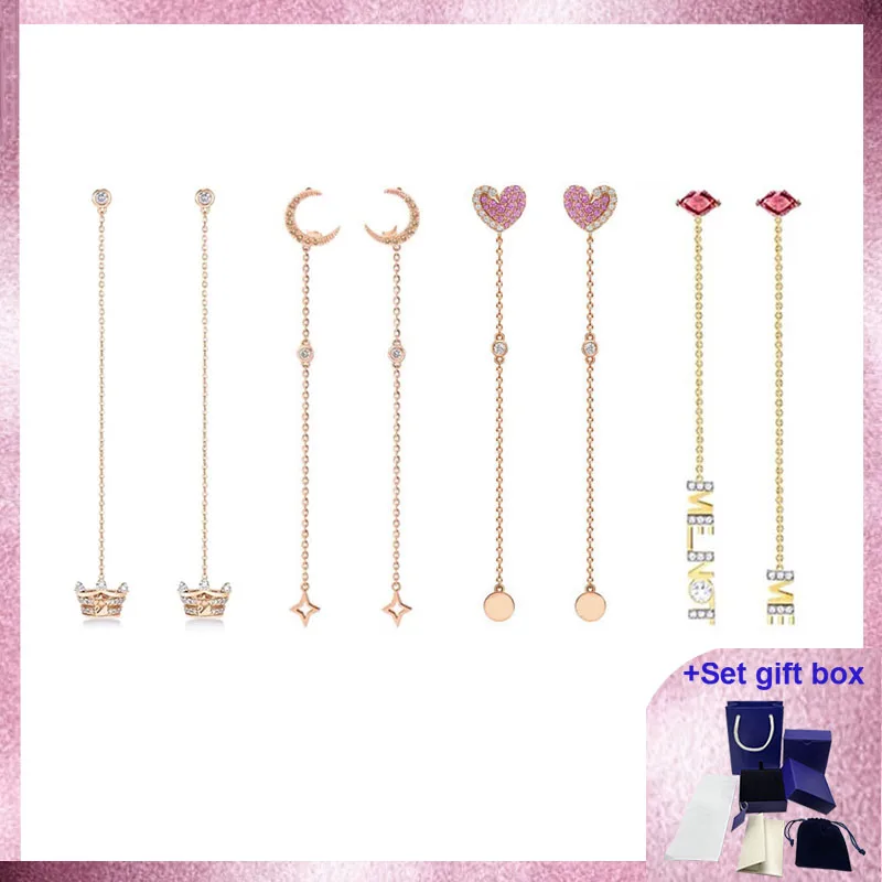 S High Quality Fashion Charm Earrings Sn Heart Pink Sapphire Diamond Earrings Exquisite Gift Box Free Shipping
S High Quality Fashion Charm Earrings Sn Heart Pink Sapphire Diamond Earrings Exquisite Gift Box Free Shipping