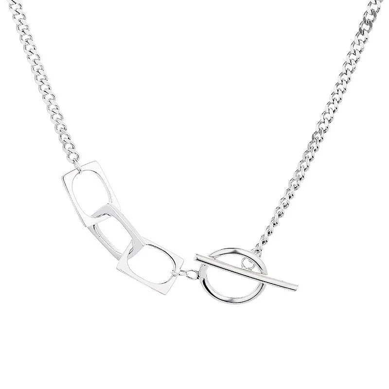 367FL ZFSILVER Fashion Trendy Silver 925 Simple Retro Square Geometry Link OT Necklace Women Charm Jewelry Accessories Match-all
367FL ZFSILVER Fashion Trendy Silver 925 Simple Retro Square Geometry Link OT Necklace Women Charm Jewelry Accessories Match-all