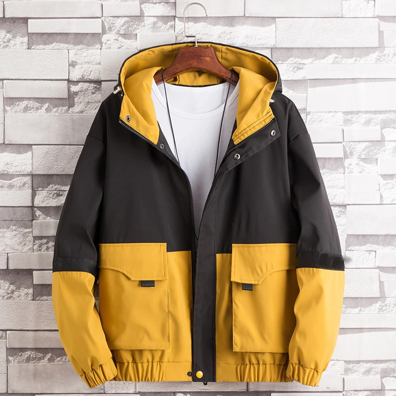 Patchwork Cargo Jackets Men Casual Autumn Coat Streetwear Pocket Windbreaker Jacket Male
Patchwork Cargo Jackets Men Casual Autumn Coat Streetwear Pocket Windbreaker Jacket Male