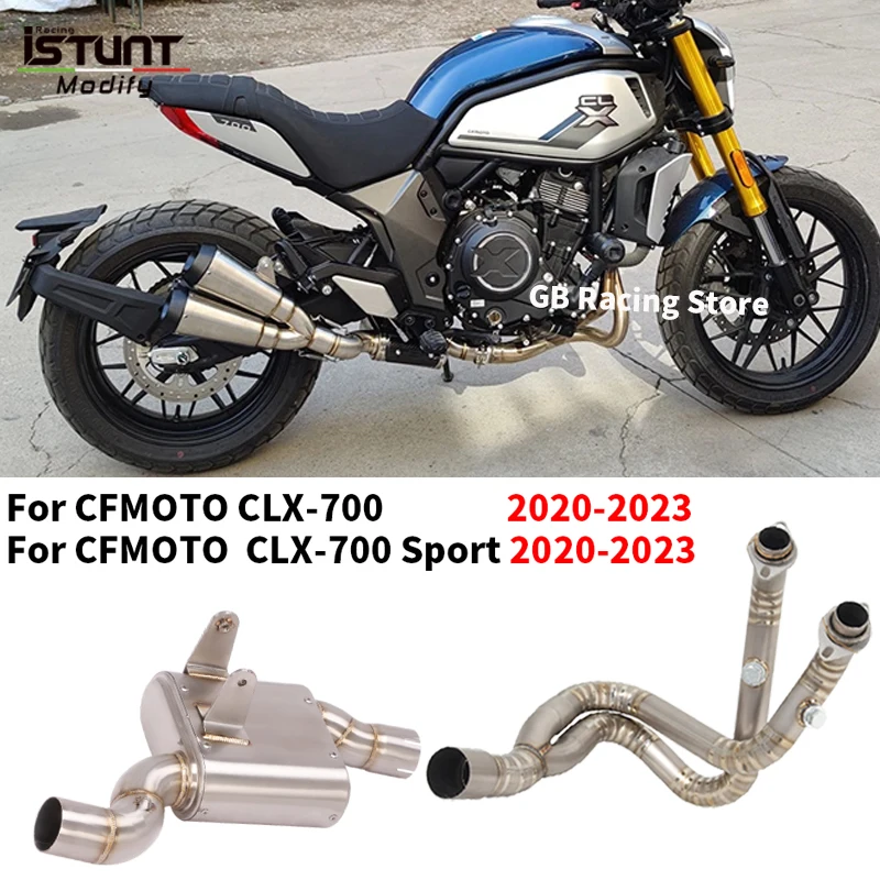 Для Cfmoto Clx-700 Clx700 Sports 2020 2021 2022 2023 мотоциклетная выхлопная система полная передняя