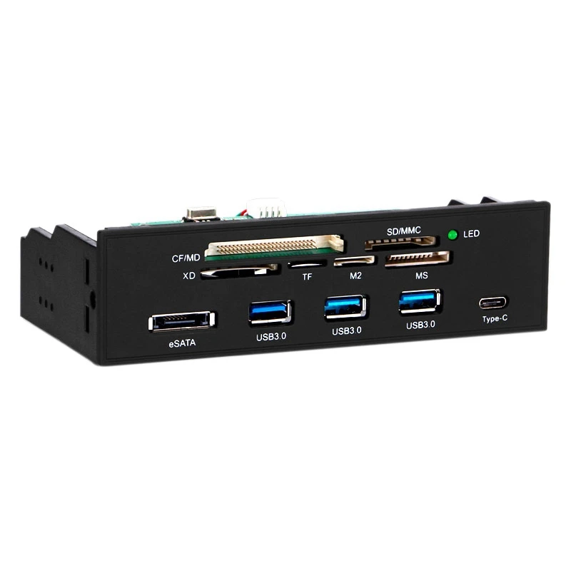 5.25 Inch Optical Drive Expansion USB3.0 6Gbps ESATA Front Panel Hub For PC Desktop
5.25 Inch Optical Drive Expansion USB3.0 6Gbps ESATA Front Panel Hub For PC Desktop
