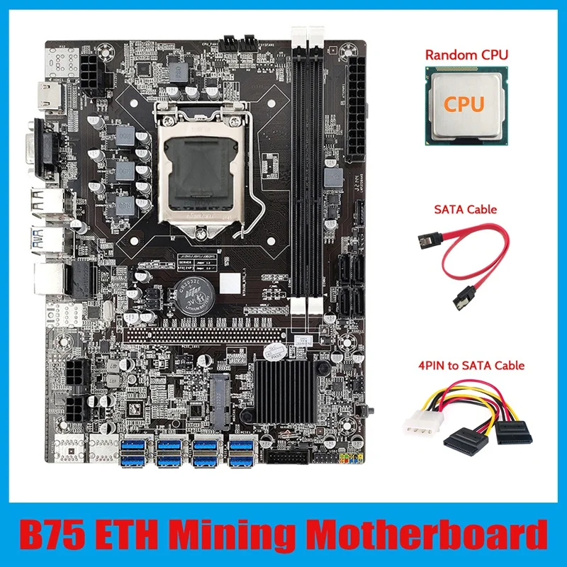 Материнская плата B75 ETH для майнинга 8xpcie USB адаптер + процессор + 4-контактный к SATA кабель + SATA кабель LGA1155 B75 USB Майнер материнская плата
Материнская плата B75 ETH для майнинга 8xpcie USB адаптер + процессор + 4-контактный к SATA кабель + SATA кабель LGA1155 B75 USB Майнер материнская плата