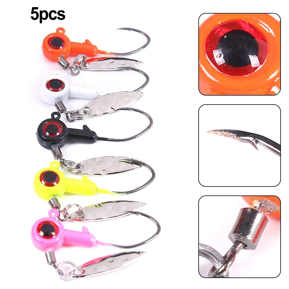 Crank Fishing Hook Metal For Saltwater Freshwater Rotating Sequins Jig Head Durable And Practical To Use
Crank Fishing Hook Metal For Saltwater Freshwater Rotating Sequins Jig Head Durable And Practical To Use