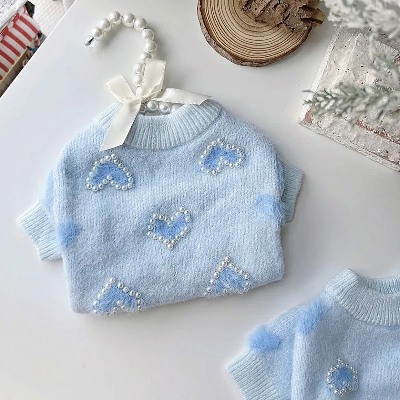 Fashion Blue Love Dog Sweater Teddy Warm Winter Clothes Knitted Dog Clothes Pet Soft Pullover Pet Supplies Luxury Dog Clothes
Fashion Blue Love Dog Sweater Teddy Warm Winter Clothes Knitted Dog Clothes Pet Soft Pullover Pet Supplies Luxury Dog Clothes