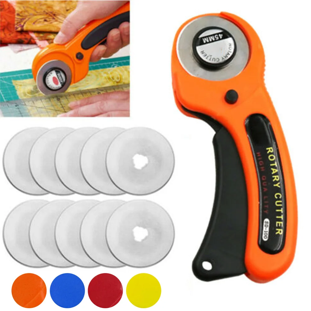 Hot Sale 45mm Rotary Cutter Leather Cutting Tool Patchwork Sewing Quilting Fabric Cutter Circular Blade DIY For Leather Tool
Hot Sale 45mm Rotary Cutter Leather Cutting Tool Patchwork Sewing Quilting Fabric Cutter Circular Blade DIY For Leather Tool