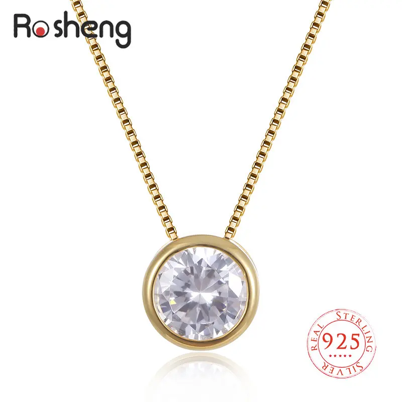 925 Sterling Silver Zircon Jewelry Women Personality Round Simulated Diamond Necklace Gold Silver Color Wedding Pendants Gift
925 Sterling Silver Zircon Jewelry Women Personality Round Simulated Diamond Necklace Gold Silver Color Wedding Pendants Gift