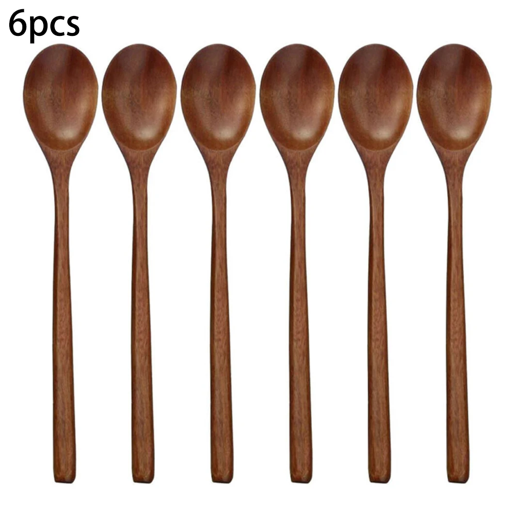 6PCS Natural Wooden Spoon Kitchen Long Spoons Rice Soups Honey Spoons Kitchen Accessories Home Tableware Dinnerware Cooking Tool
6PCS Natural Wooden Spoon Kitchen Long Spoons Rice Soups Honey Spoons Kitchen Accessories Home Tableware Dinnerware Cooking Tool