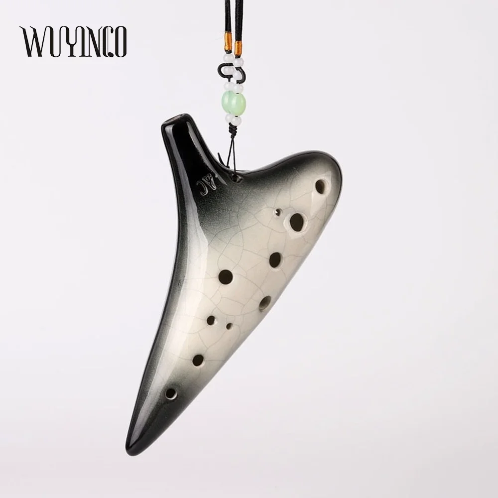 12 Hole Alto C Mediant Tones Ceramic Ocarina Crackle Gradient Black Professional Chinese Flute Tao Instrument
12 Hole Alto C Mediant Tones Ceramic Ocarina Crackle Gradient Black Professional Chinese Flute Tao Instrument