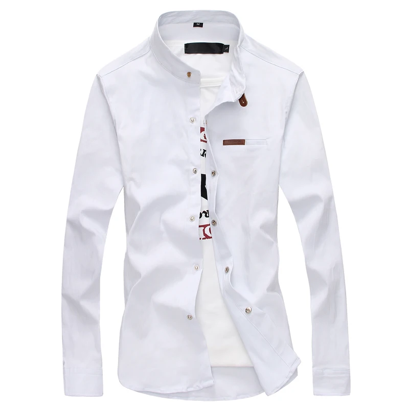 Fashionable Shirts Sleeve Of Preppy Body Shirts Version Men's Long Shirt Pure Non-ironing Stand Korean Collar Slim Youth Color
Fashionable Shirts Sleeve Of Preppy Body Shirts Version Men's Long Shirt Pure Non-ironing Stand Korean Collar Slim Youth Color