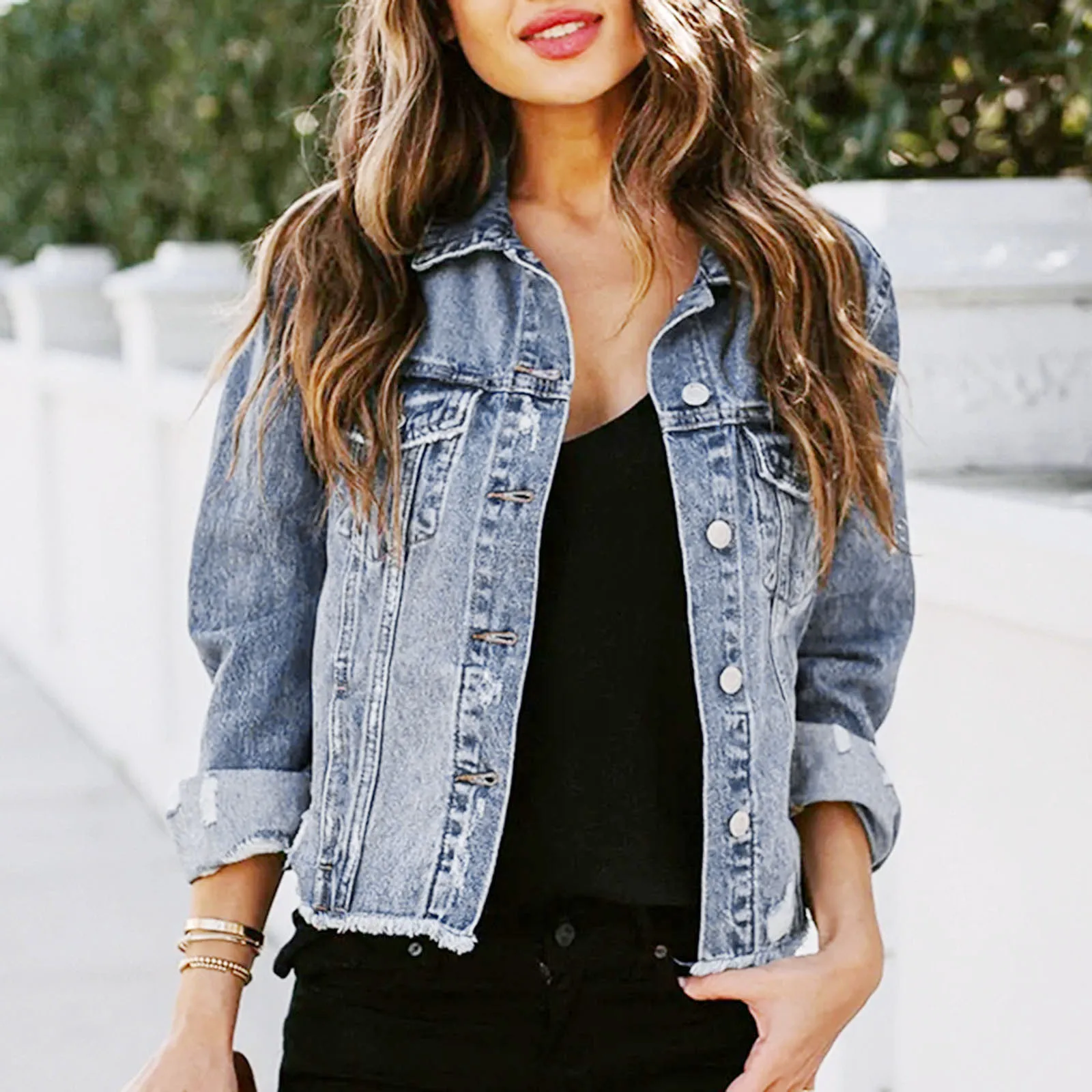 2023 Spring Autumn Women’s Denim Jacket Long Sleeve Casual Loose Button Washed Blue Turn-down Collar Denim Coat Jeans Jackets
2023 Spring Autumn Women’s Denim Jacket Long Sleeve Casual Loose Button Washed Blue Turn-down Collar Denim Coat Jeans Jackets