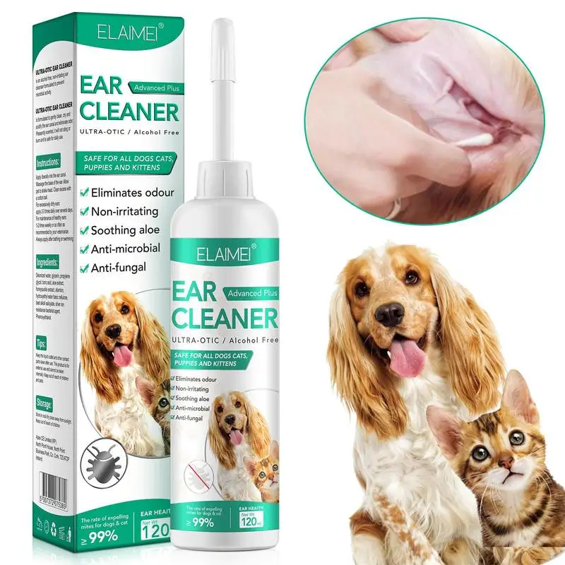 120ml Dog Ear Wash Portable Gentle Deodorizing Cleaning Ear Rinse No-Irritating Soothe Pet Ears Wash For Soothing Itchy Ears
120ml Dog Ear Wash Portable Gentle Deodorizing Cleaning Ear Rinse No-Irritating Soothe Pet Ears Wash For Soothing Itchy Ears