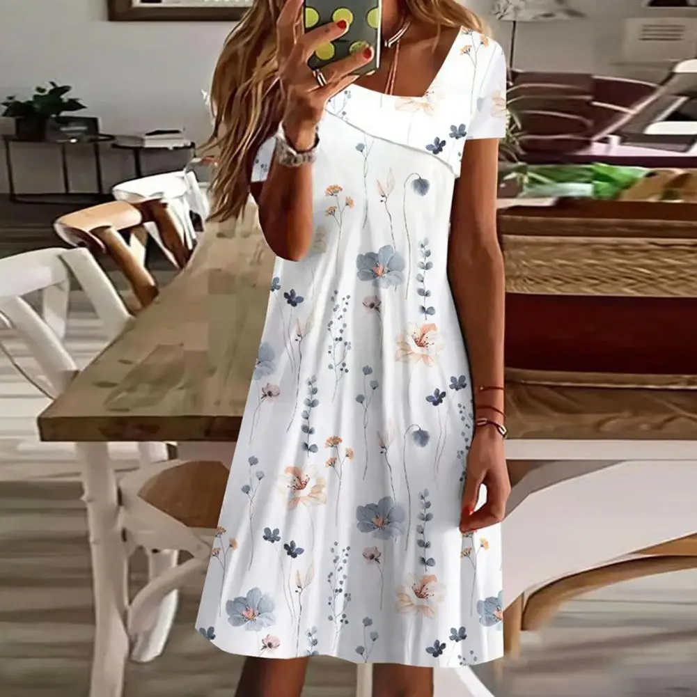 Chic Mini Dress Flower Print Soft Floral Pattern Women Mini Dress Chic Lady Summer Dress Women Garment
Chic Mini Dress Flower Print Soft Floral Pattern Women Mini Dress Chic Lady Summer Dress Women Garment