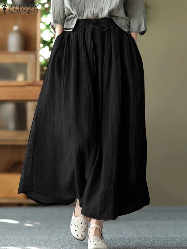 Vintage Summer Skirts 2022 ZANZEA Women Beach Party Skirts Faldas Saia Oversize Elastic Waist Solid Loose Long Skirt Jupe Female
Vintage Summer Skirts 2022 ZANZEA Women Beach Party Skirts Faldas Saia Oversize Elastic Waist Solid Loose Long Skirt Jupe Female