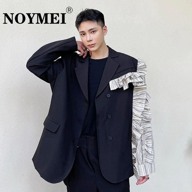 NOYMEI Niche Design Asymmetric Lace Long Sleeve Suit Fashion Personalized Casual Coat 2023 Autumn Male Blazer Trendy New WA496
NOYMEI Niche Design Asymmetric Lace Long Sleeve Suit Fashion Personalized Casual Coat 2023 Autumn Male Blazer Trendy New WA496