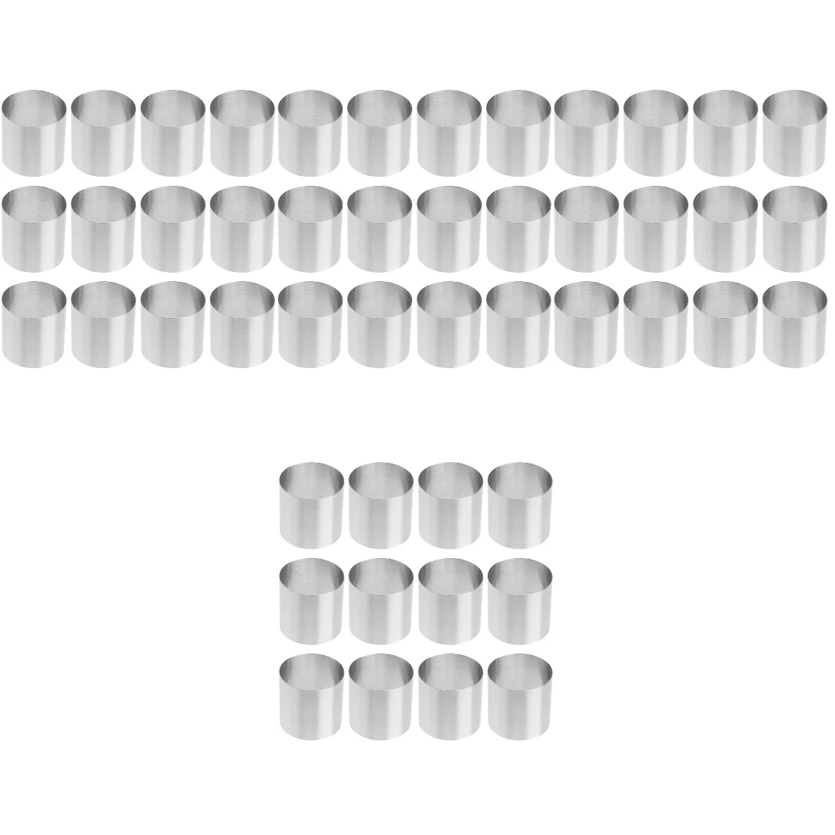 48 Pcs Stainless Steel Cake Ring Cake Molds Cake Baking Molds DIY Mousse Making Mold
48 Pcs Stainless Steel Cake Ring Cake Molds Cake Baking Molds DIY Mousse Making Mold