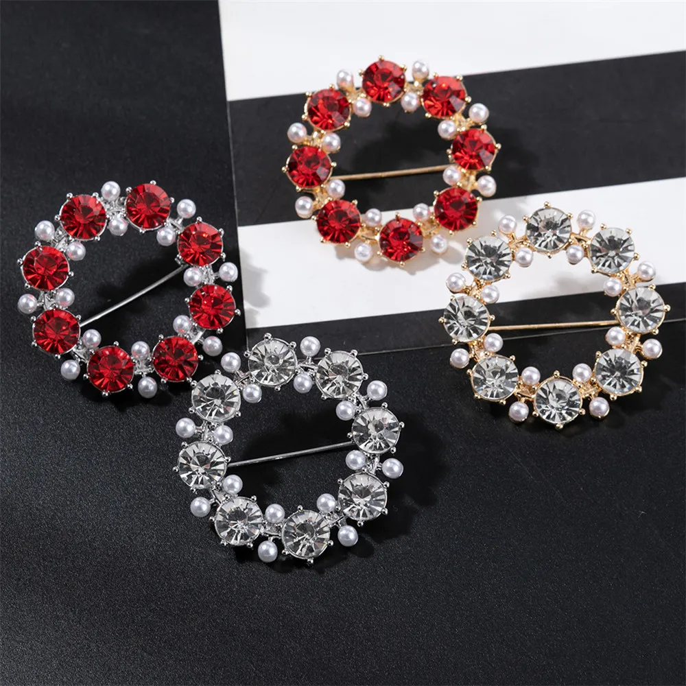 New Rhinestone Brooch Trendy Elegant Circle Brooch Pins Party Wedding for Women Festival Gifts
New Rhinestone Brooch Trendy Elegant Circle Brooch Pins Party Wedding for Women Festival Gifts